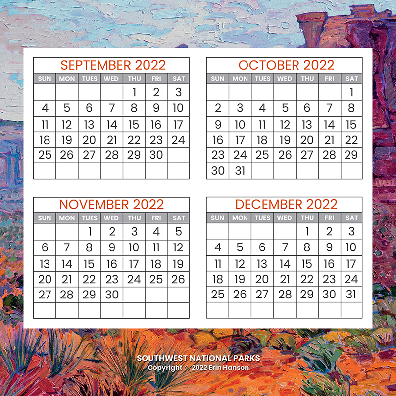 2023 Wall Calendar - Southwest National Parks Image 2